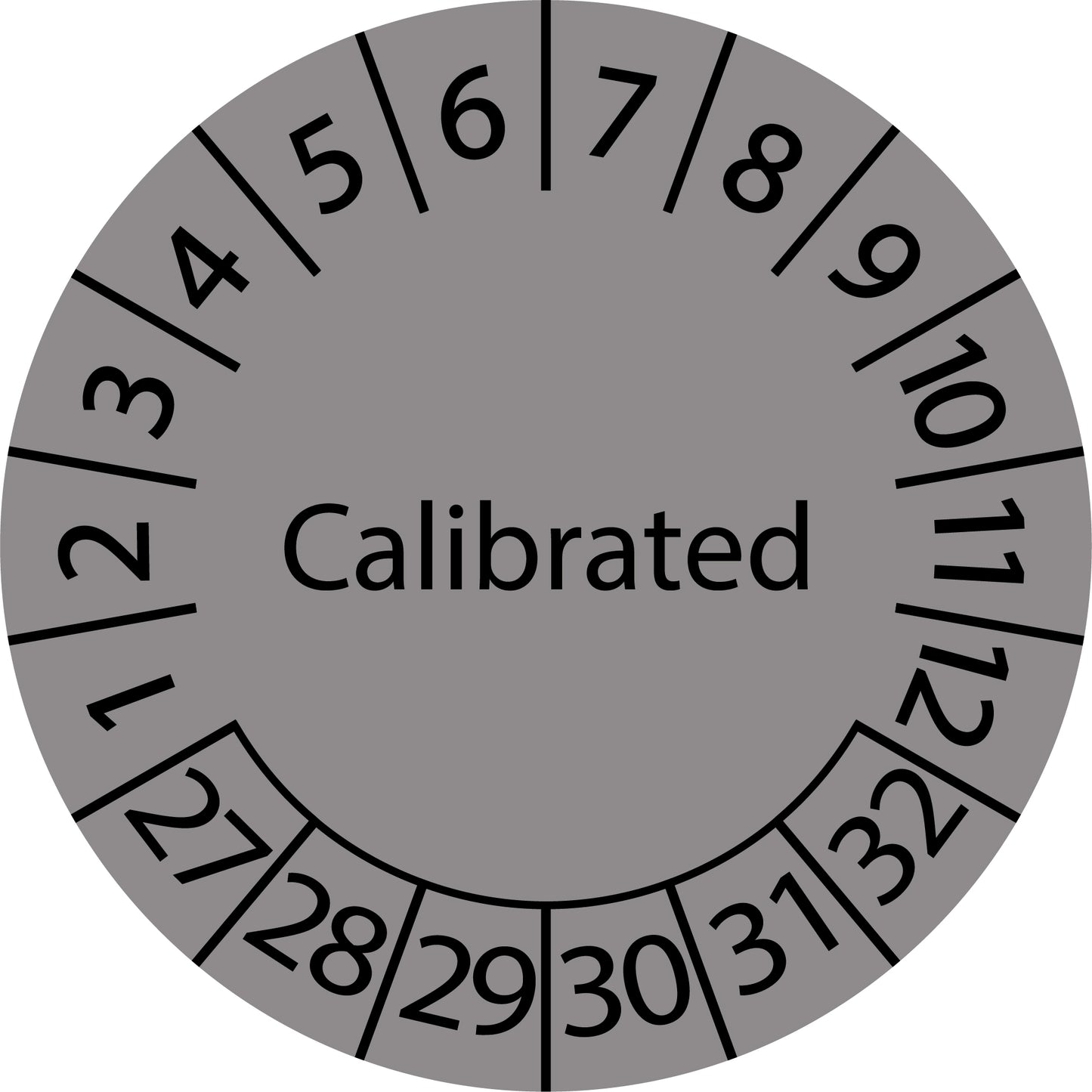 Mehrjahresprüfetiketten, Calibrated, Startjahr: 2027 aus Papier oder Plastik