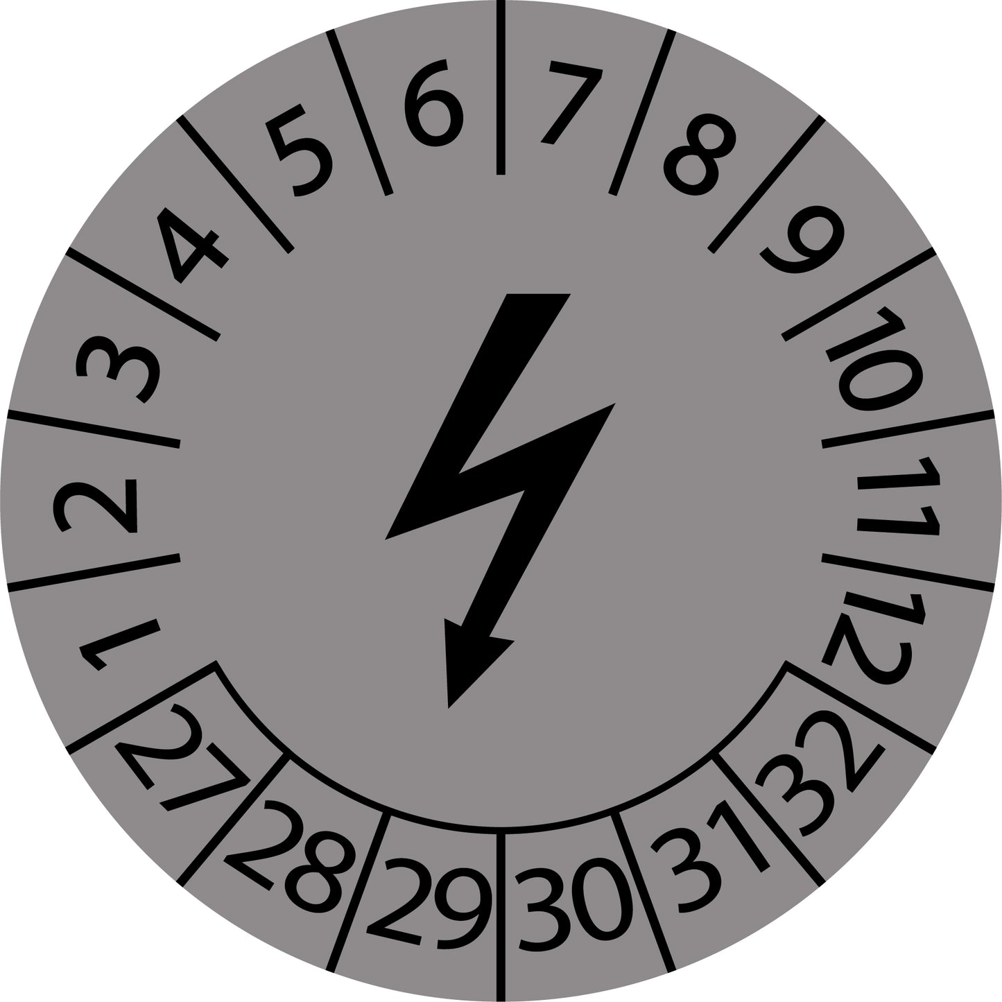 Mehrjahresprüfetiketten, Elektrogeräte, Startjahr: 2027 aus Papier oder Plastik