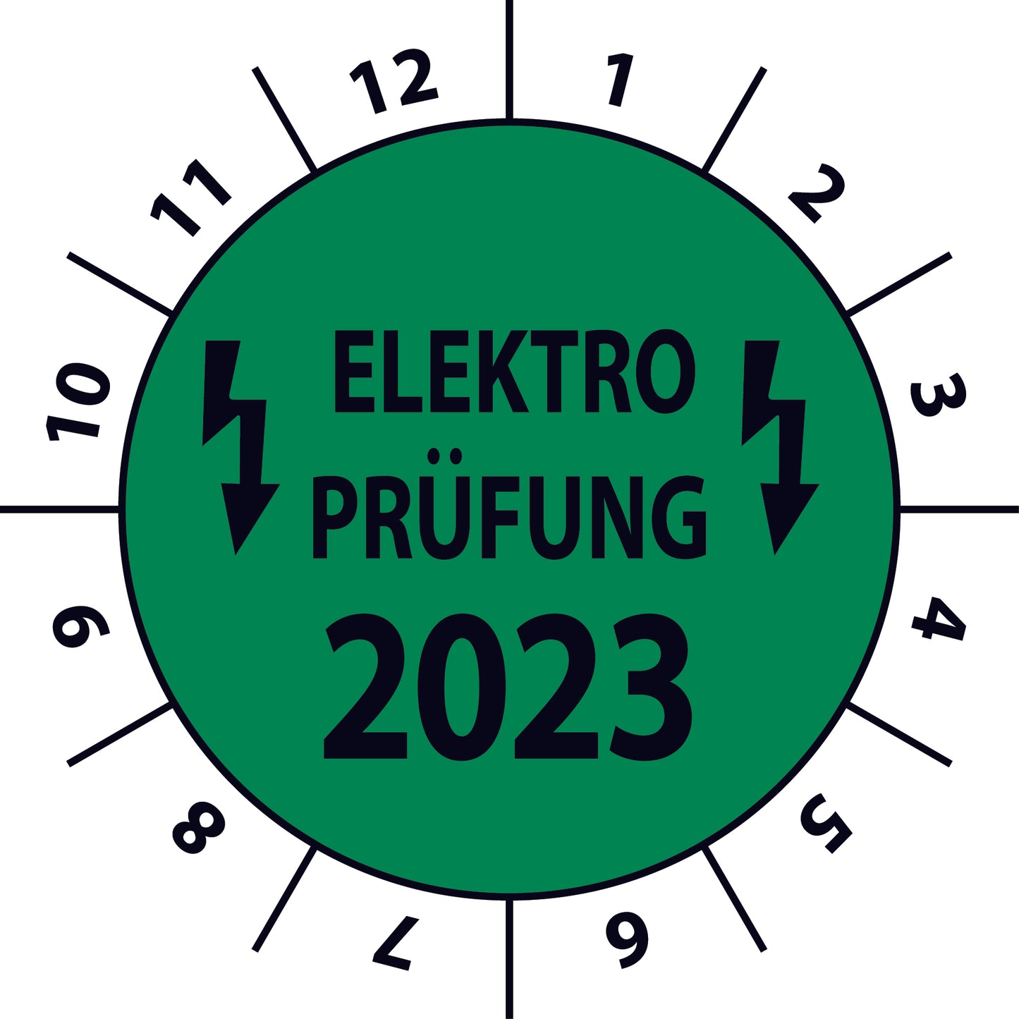 Prüfetiketten, Elektroprüfung, Startjahr: 2023 aus Papier oder Plastik