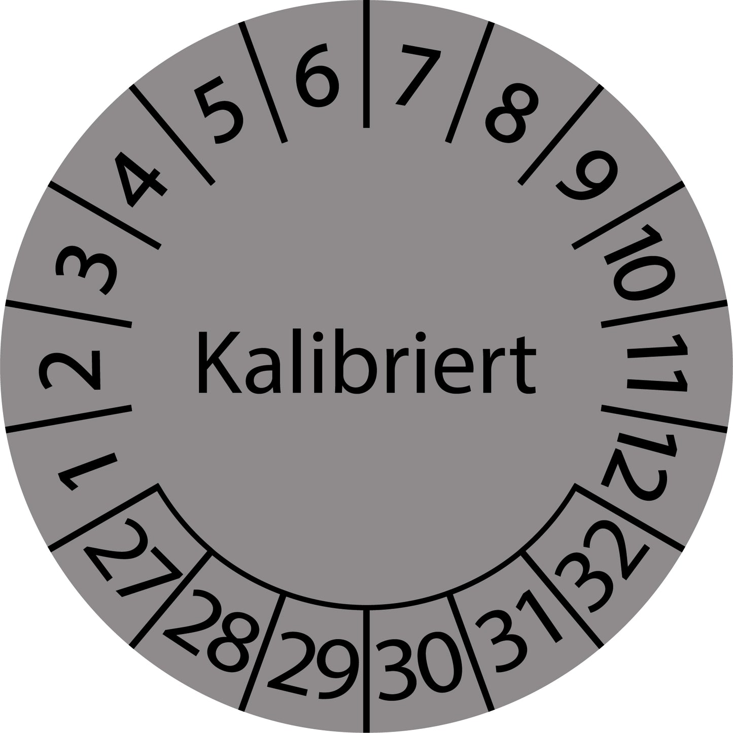 Mehrjahresprüfetiketten, Kalibriert, Startjahr: 2027 aus Papier oder Plastik