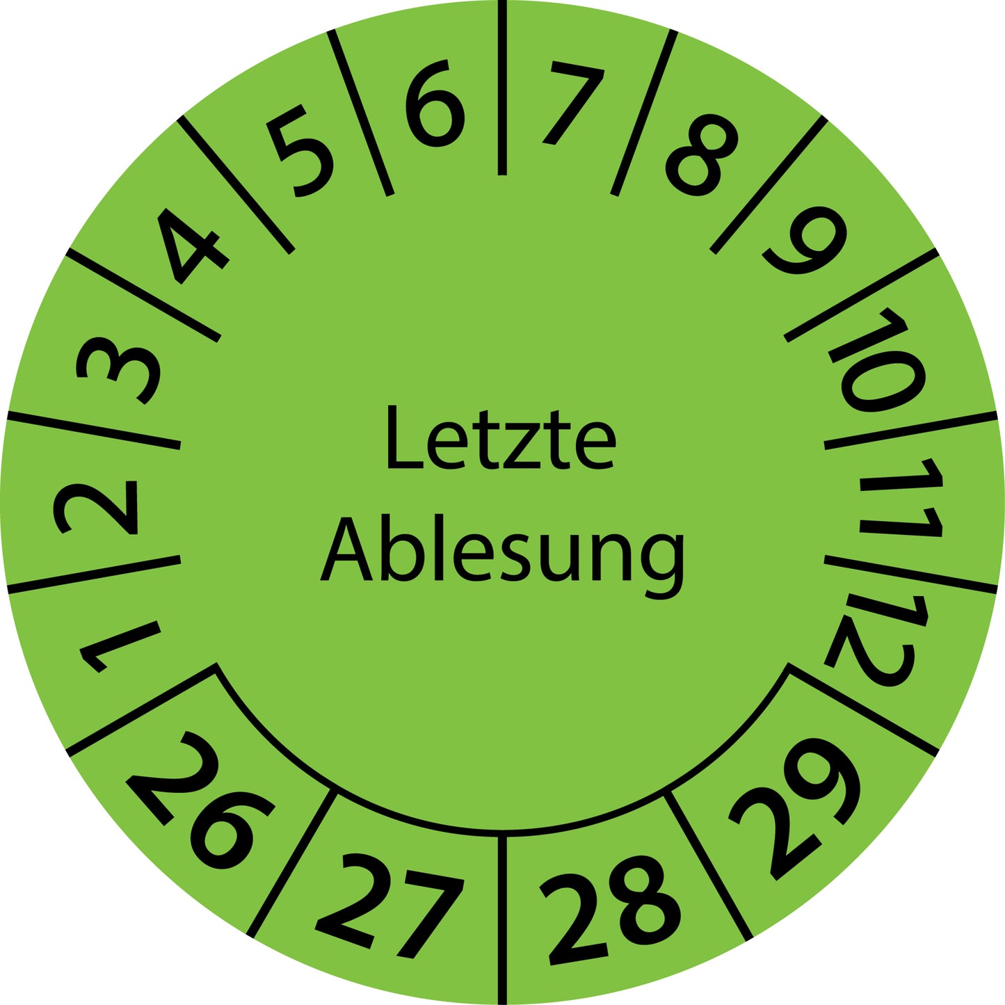 Mehrjahresprüfetiketten, Letzte Ablesung, Startjahr: 2026 aus Papier oder Plastik