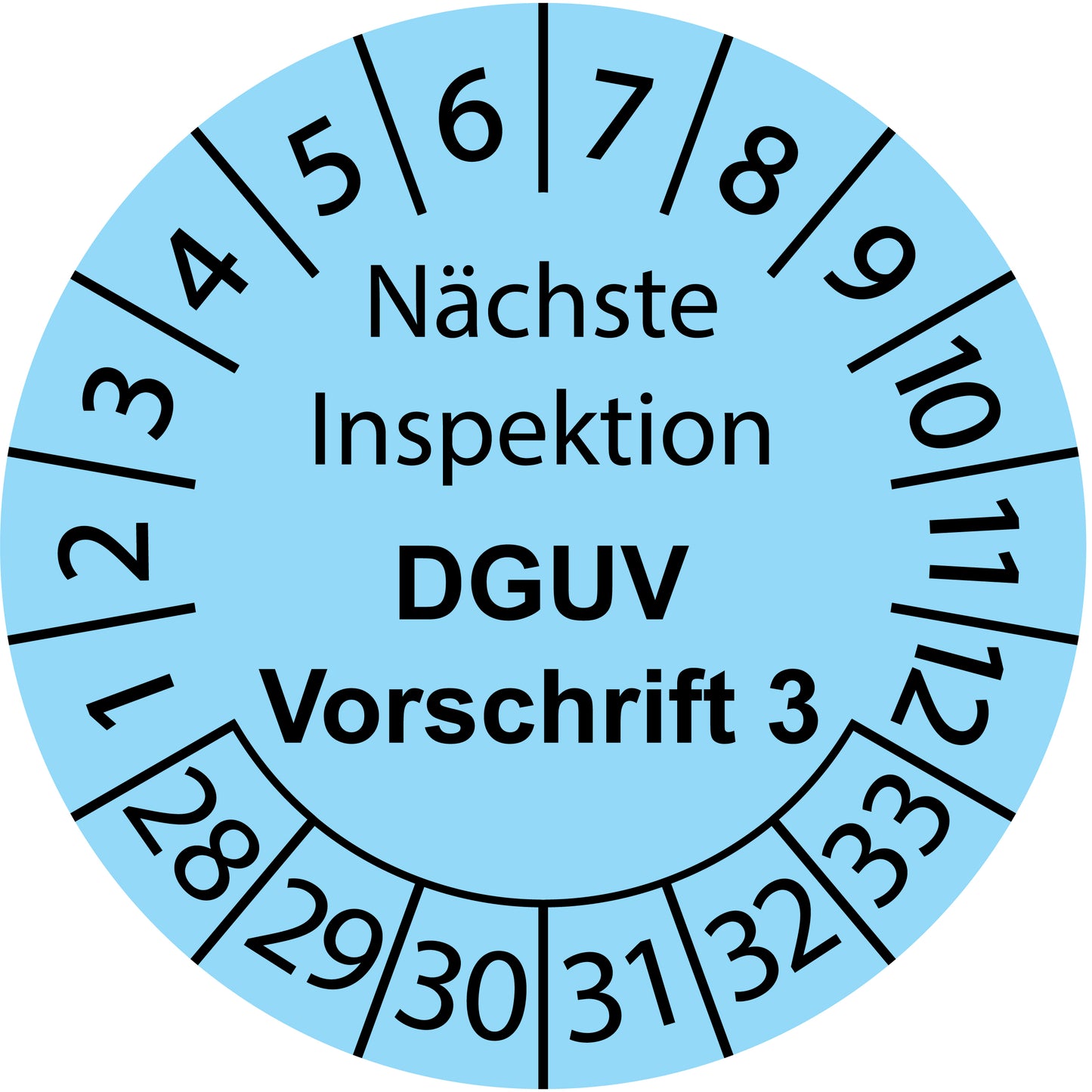 Mehrjahresprüfetiketten, Nächste Inspektion, DGUV Vorschrift 3, Startjahr: 2028 aus Papier oder Plastik