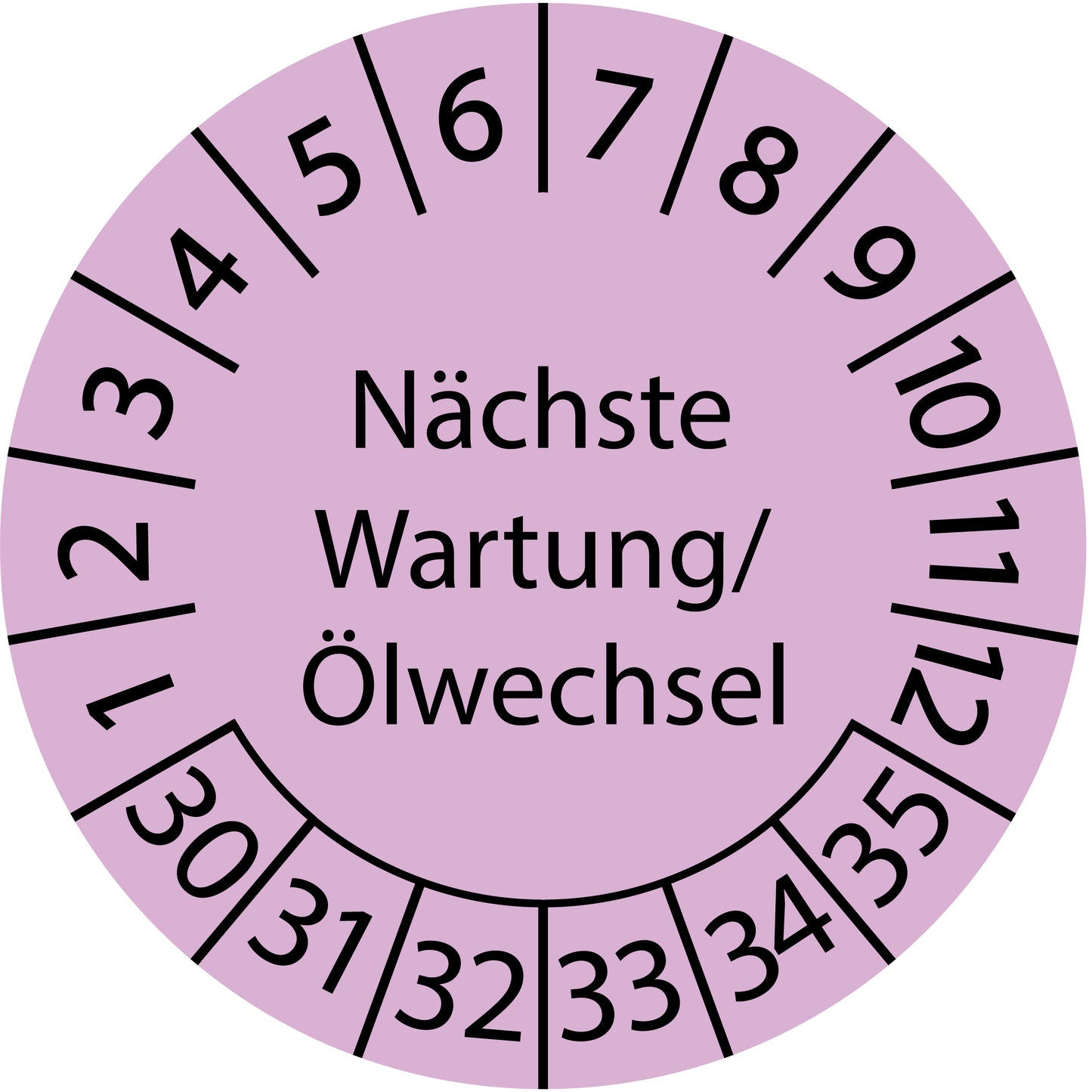 Mehrjahresprüfetiketten, Nächste Wartung/ Ölwechsel, Startjahr: 2030 aus Papier oder Plastik