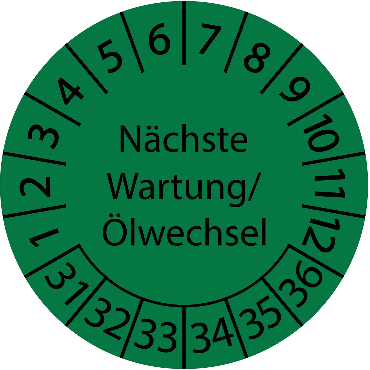Mehrjahresprüfetiketten, Nächste Wartung/ Ölwechsel, Startjahr: 2031 aus Papier oder Plastik