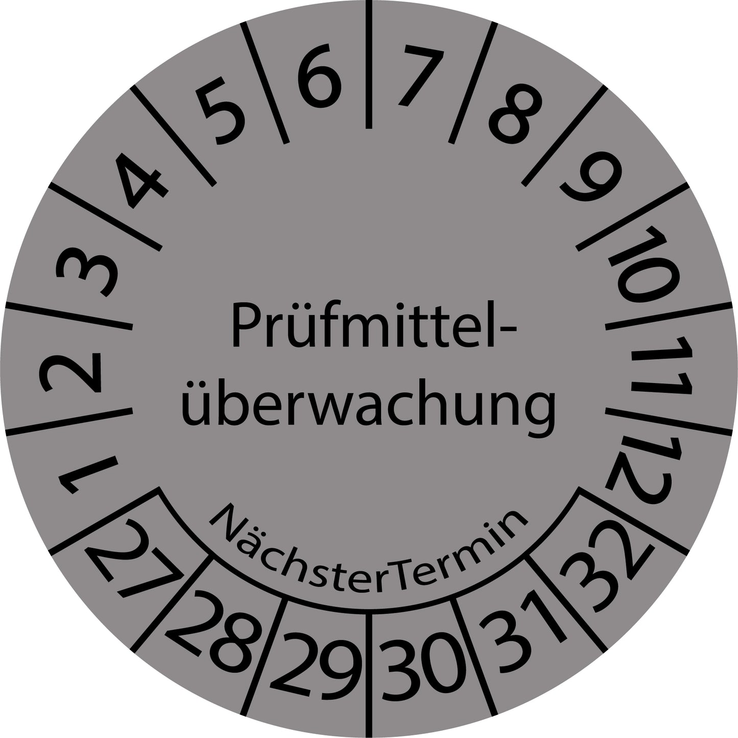 Mehrjahresprüfetiketten, Prüfmittelüberwachung, Startjahr: 2027 aus Papier oder Plastik