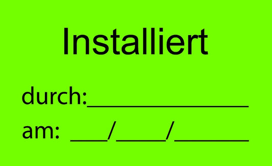 1000 Stück Qualitätssicherung "Installiert" aus Plastik ES-QUAL-1030