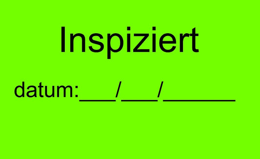 1000 Stück Qualitätssicherung "Inspiziert" aus Plastik ES-QUAL-1040