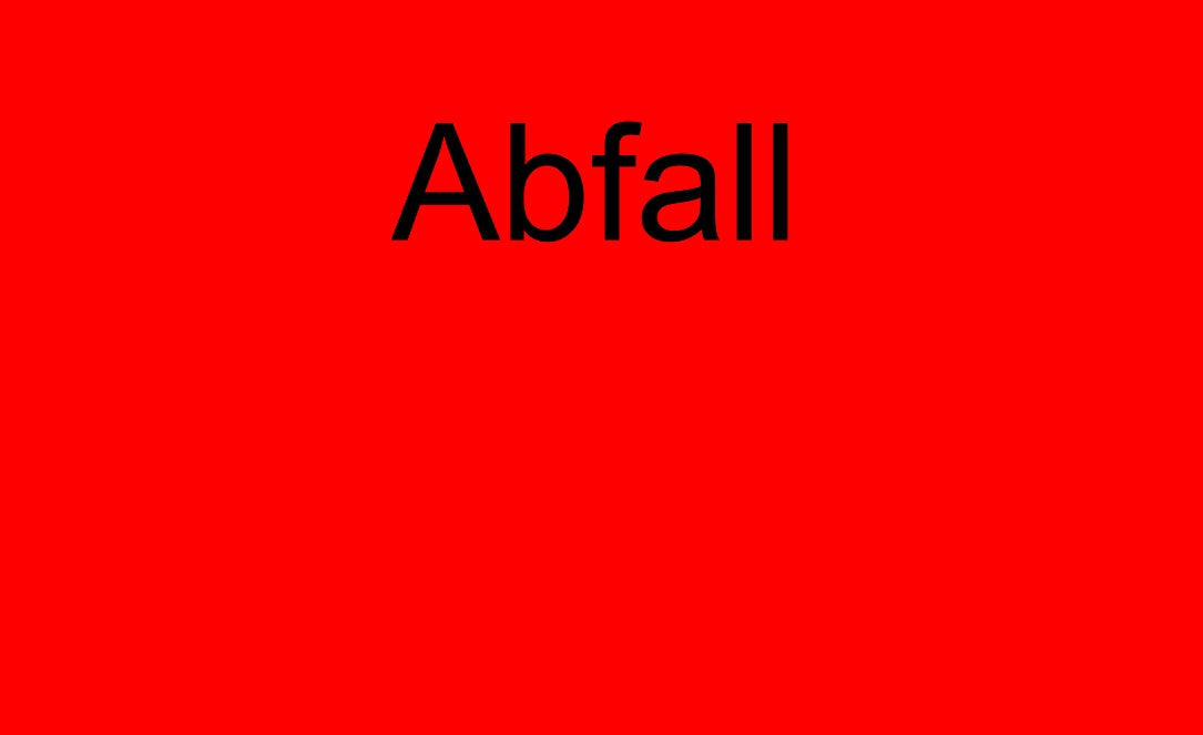 1000 Stück Qualitätssicherung "Abfall" aus Papier ES-QUAL-1080