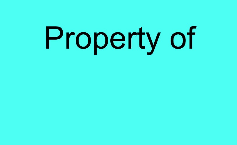1000 Stück Qualitätssicherung "Property of" aus Plastik ES-QUAL-1480
