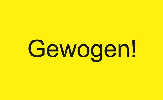 1000 Stück Qualitätssicherung "Gewogen!" aus Plastik ES-QUAL-1490