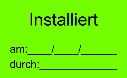 1000 Stück Qualitätssicherung "Installiert" aus Papier ES-QUAL-1540