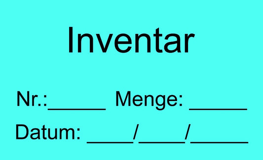 1000 Stück Qualitätssicherung "Inventar" aus Papier ES-QUAL-1620