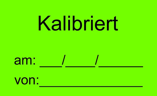 1000 Stück Qualitätssicherung "Kalibriert" aus Papier ES-QUAL-1710