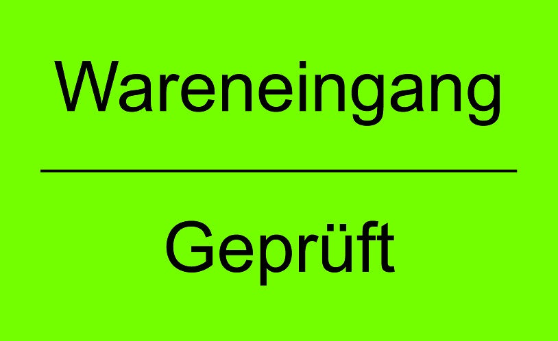 1000 Stück Qualitätssicherung "Wareneingang Geprüft" aus Plastik ES-QUAL-1850