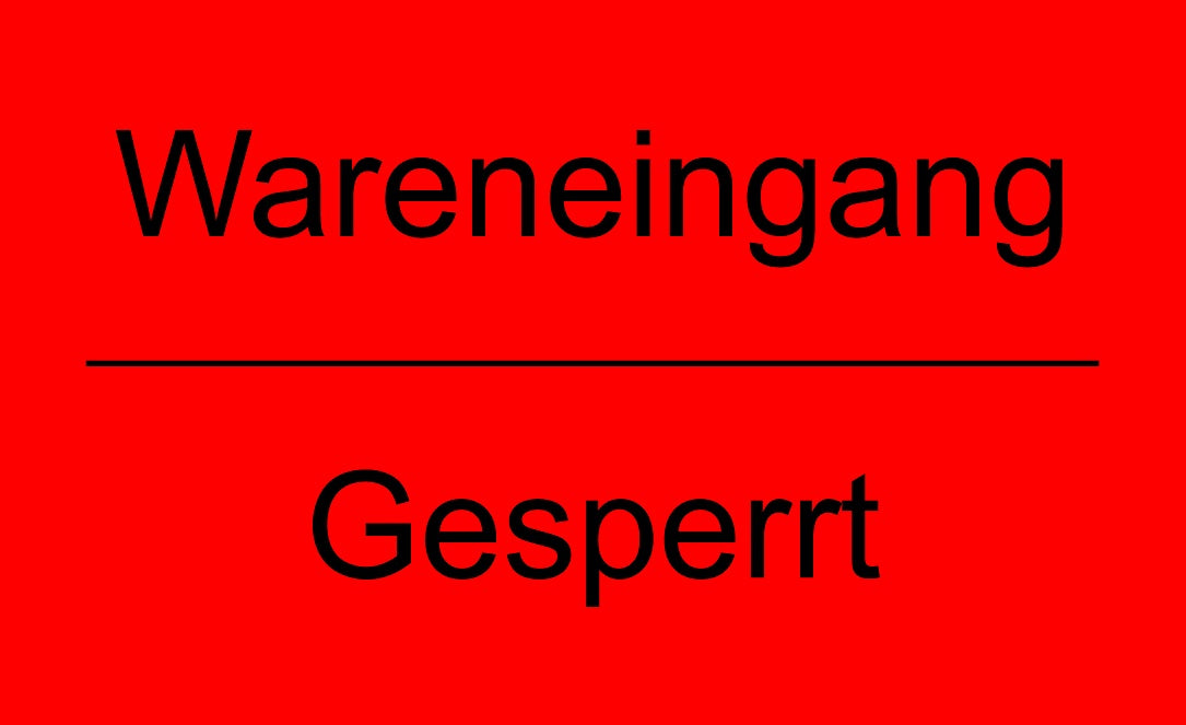 1000 Stück Qualitätssicherung "Wareneingang Gesperrt" aus Plastik ES-QUAL-1870