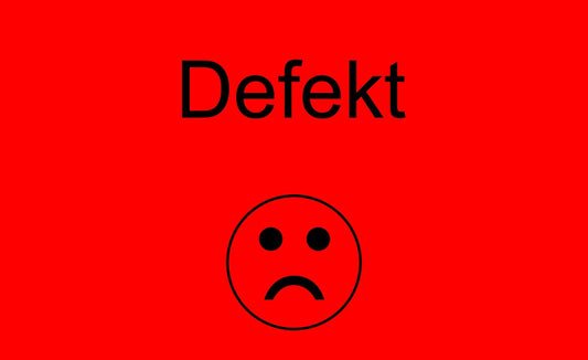 1000 Stück Qualitätssicherung "Defekt" aus Papier ES-QUAL-1900