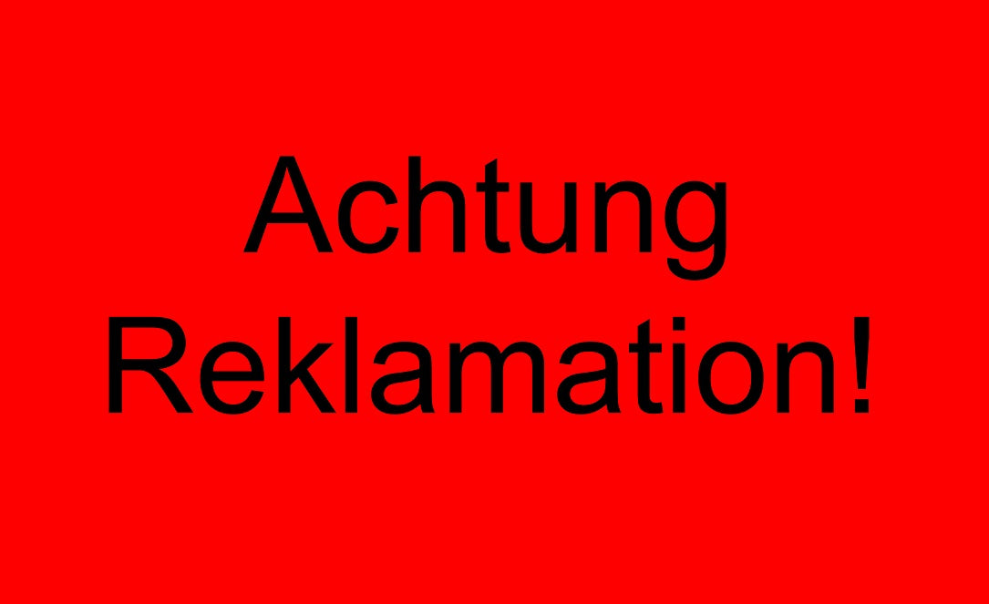 1000 Stück Qualitätssicherung "Achtung Reklamation!" aus Papier ES-QUAL-1920