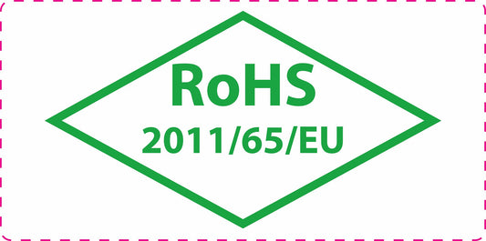 100x Elektrogeräte-Kennzeichen Rohs "ROHS AUFKLEBER 2011/65/EU CONFORM" ES-R-600