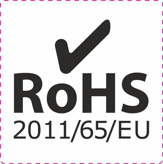 100x Elektrogeräte-Kennzeichen Rohs "ROHS AUFKLEBER 2011/65/EU CONFORM" ES-R-700