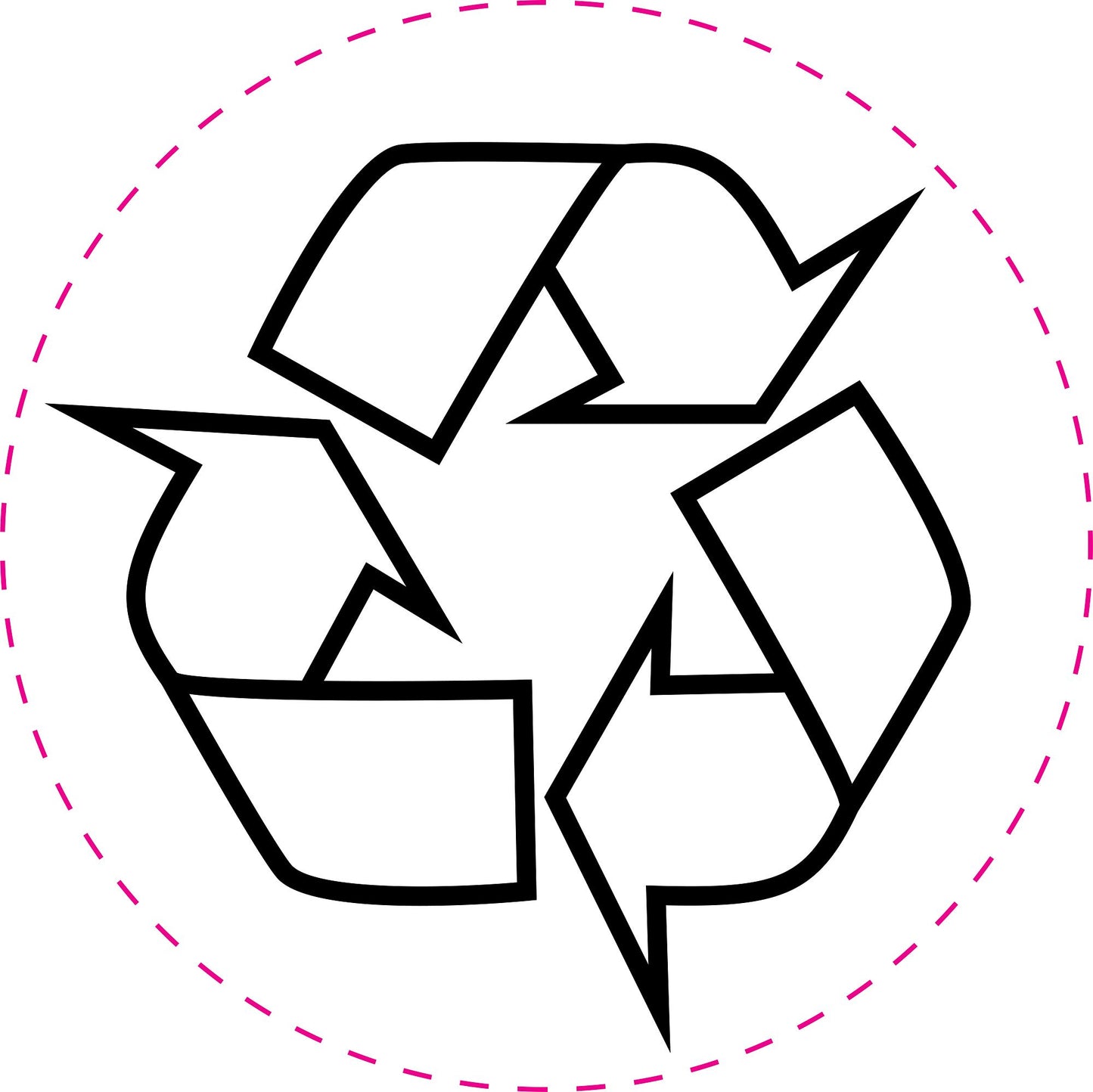100 Recycling Aufkleber "Recycling Symbol" ES-RYCL-100