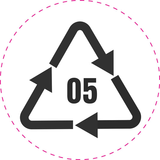 100 Recycling Aufkleber  "Recyclingcode 05"  ES-RYCL-600