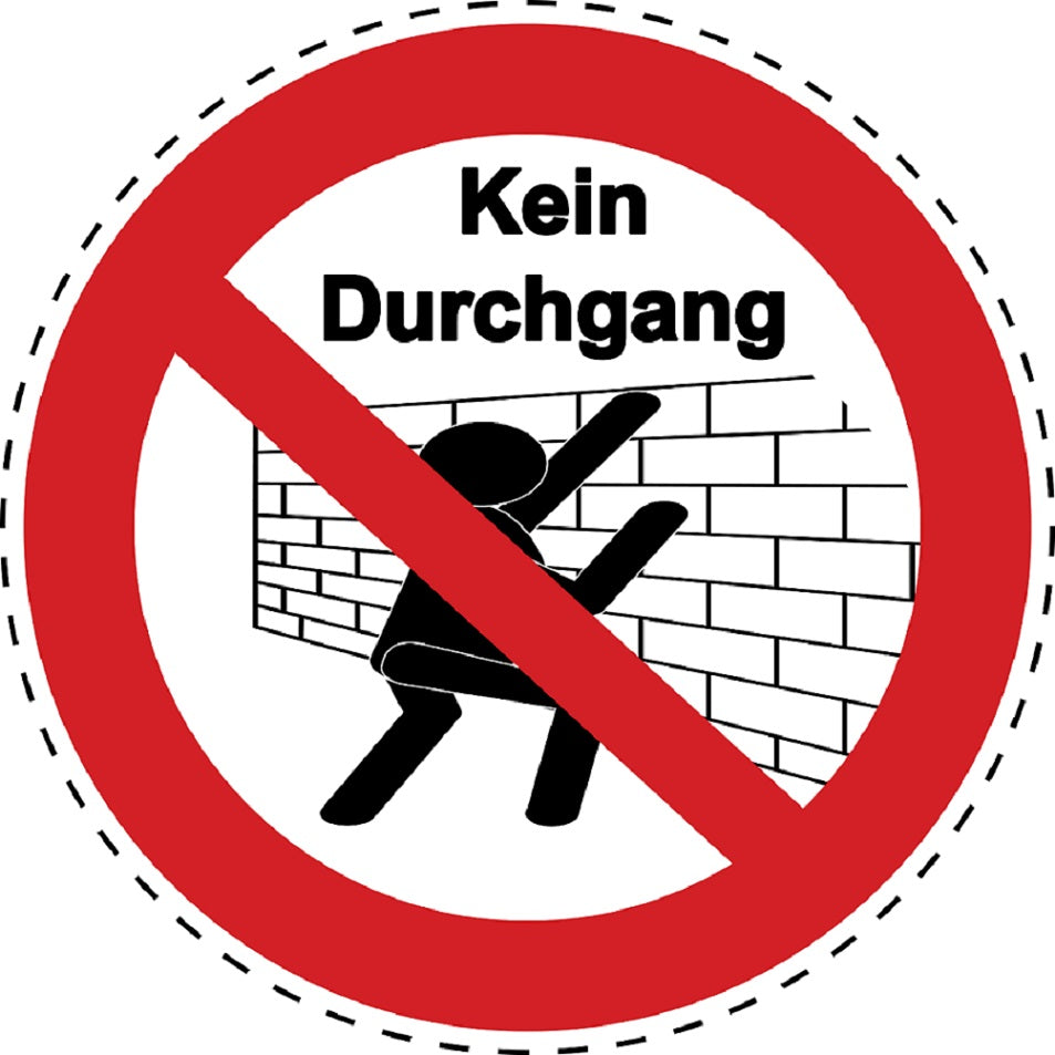 Verbotsaufkleber "kein Durchgang" aus PVC Plastik, ES-SI21200