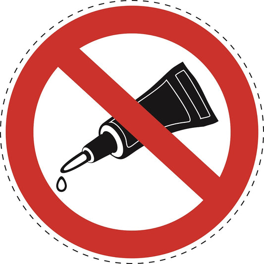Verbotsaufkleber "kein kleben" aus PVC Plastik, ES-SI21400