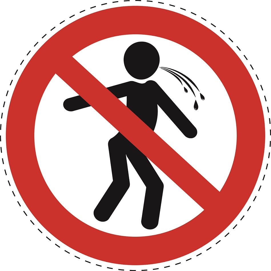 Verbotsaufkleber "kein Spucken" aus PVC Plastik, ES-SI21600