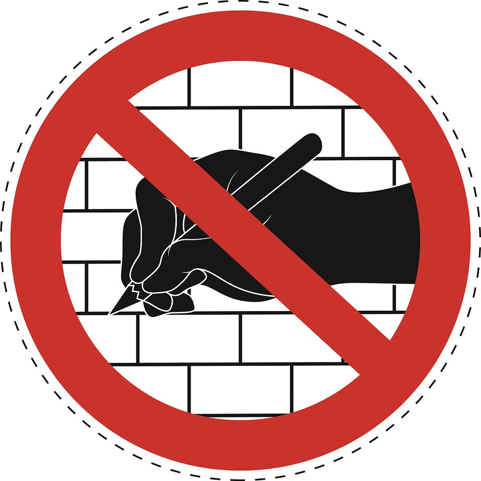 Verbotsaufkleber "Nicht an der Wand schreiben" aus PVC Plastik, ES-SI21800
