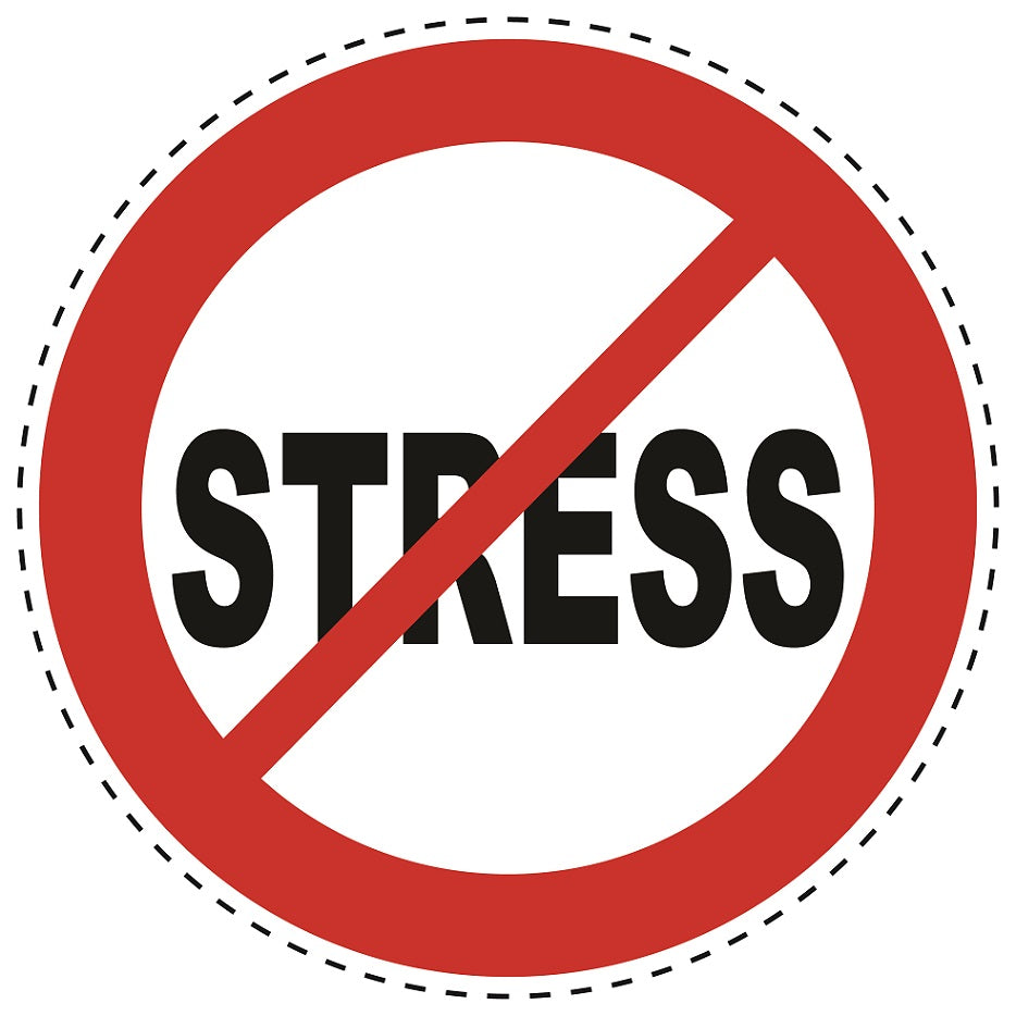 Verbotsaufkleber "Kein Stress" aus PVC Plastik, ES-SI24200