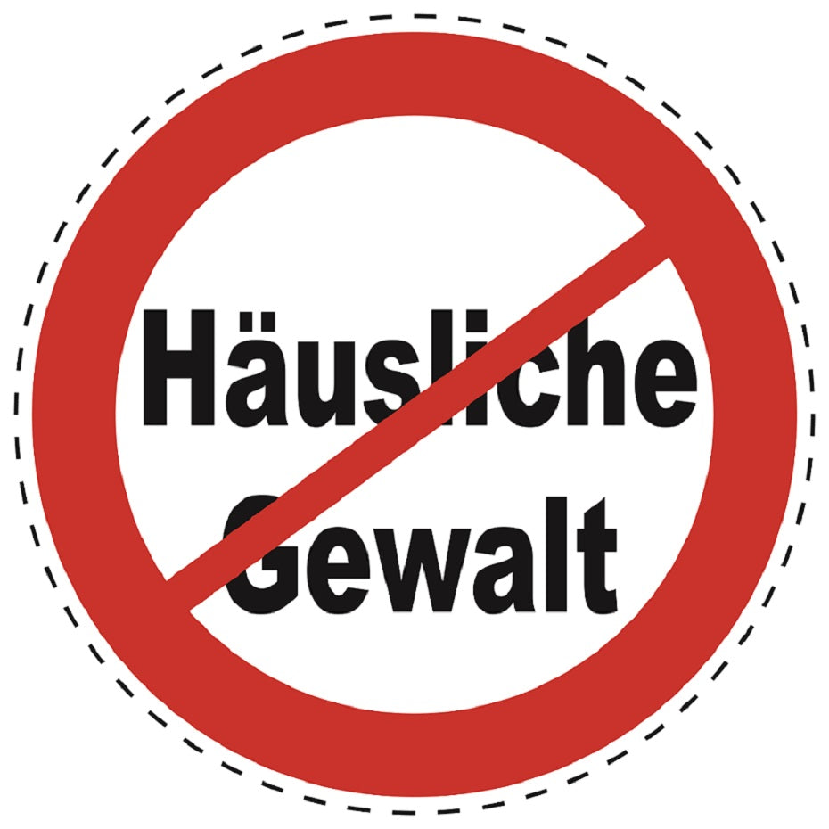 Verbotsaufkleber "Keine Häusliche Gewalt" aus PVC Plastik, ES-SI24500