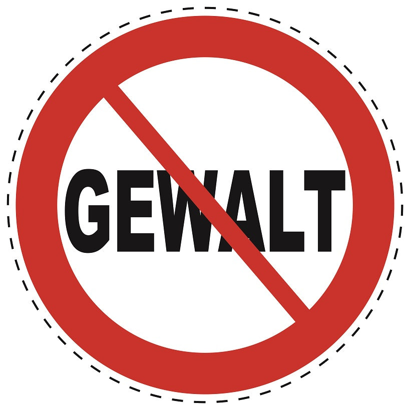 Verbotsaufkleber "keine Gewalt" aus PVC Plastik, ES-SI24600