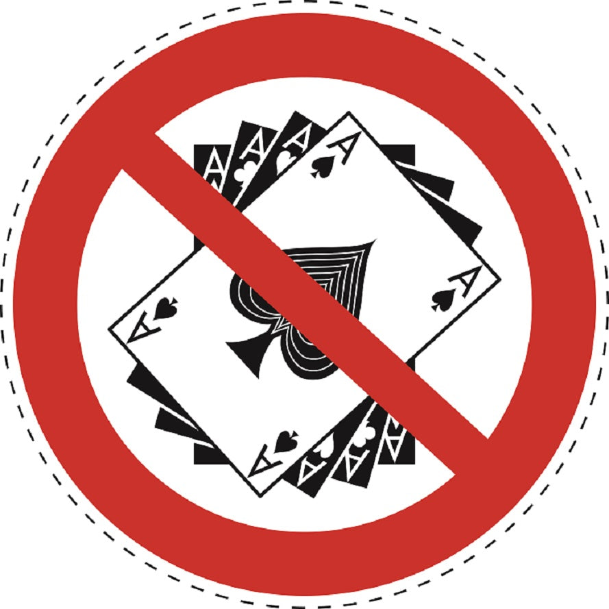 Verbotsaufkleber "Glückspiel verboten" aus PVC Plastik, ES-SI24900