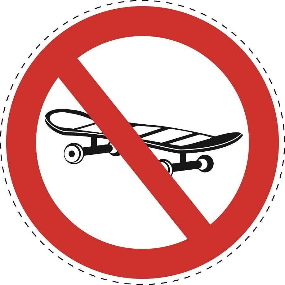 Verbotsaufkleber "Kein Skateboarding" aus PVC Plastik, ES-SI26500