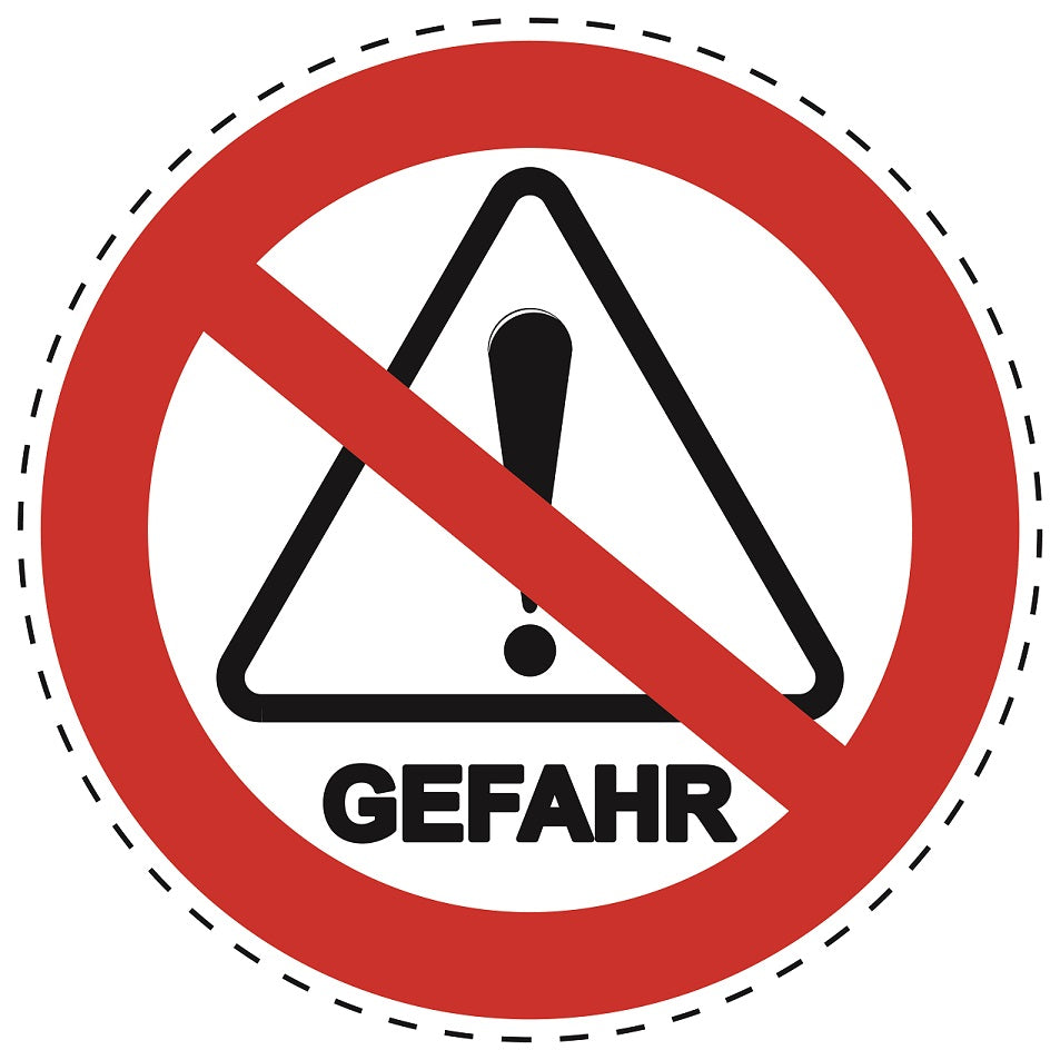 Verbotsaufkleber "Gefahr" aus PVC Plastik, ES-SI29100