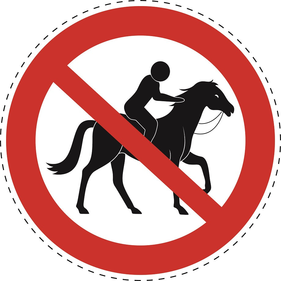Verbotsaufkleber "Reiten verboten" aus PVC Plastik, ES-SI29800