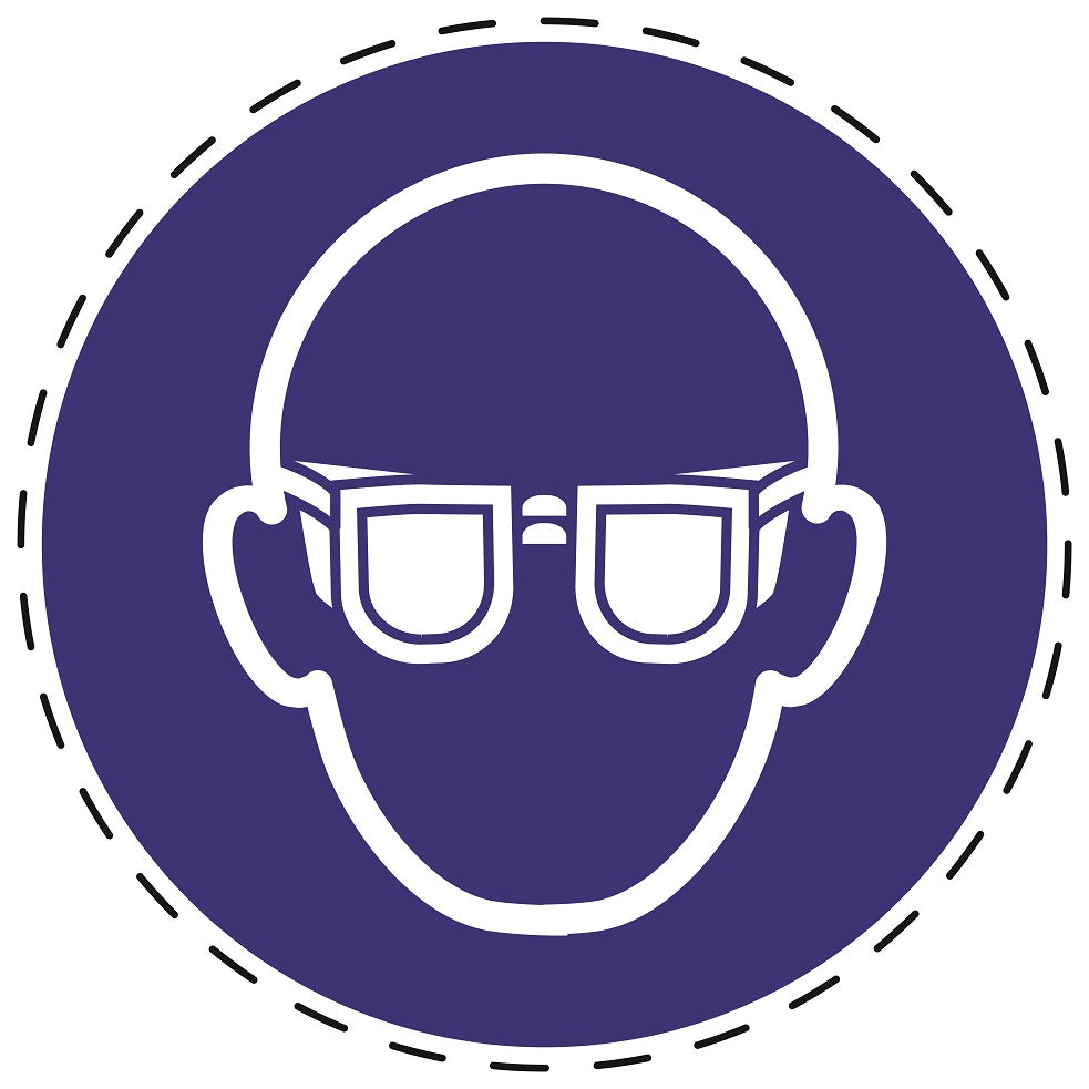 Gebotsaufkleber "Augenschutz benutzen" aus PVC Plastik, ES-SIM024