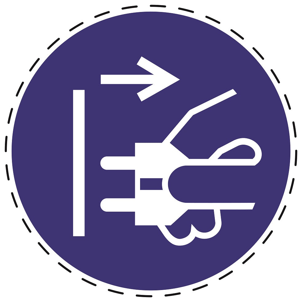 Gebotsaufkleber "Netzstecker ziehen" aus PVC Plastik, ES-SIM026