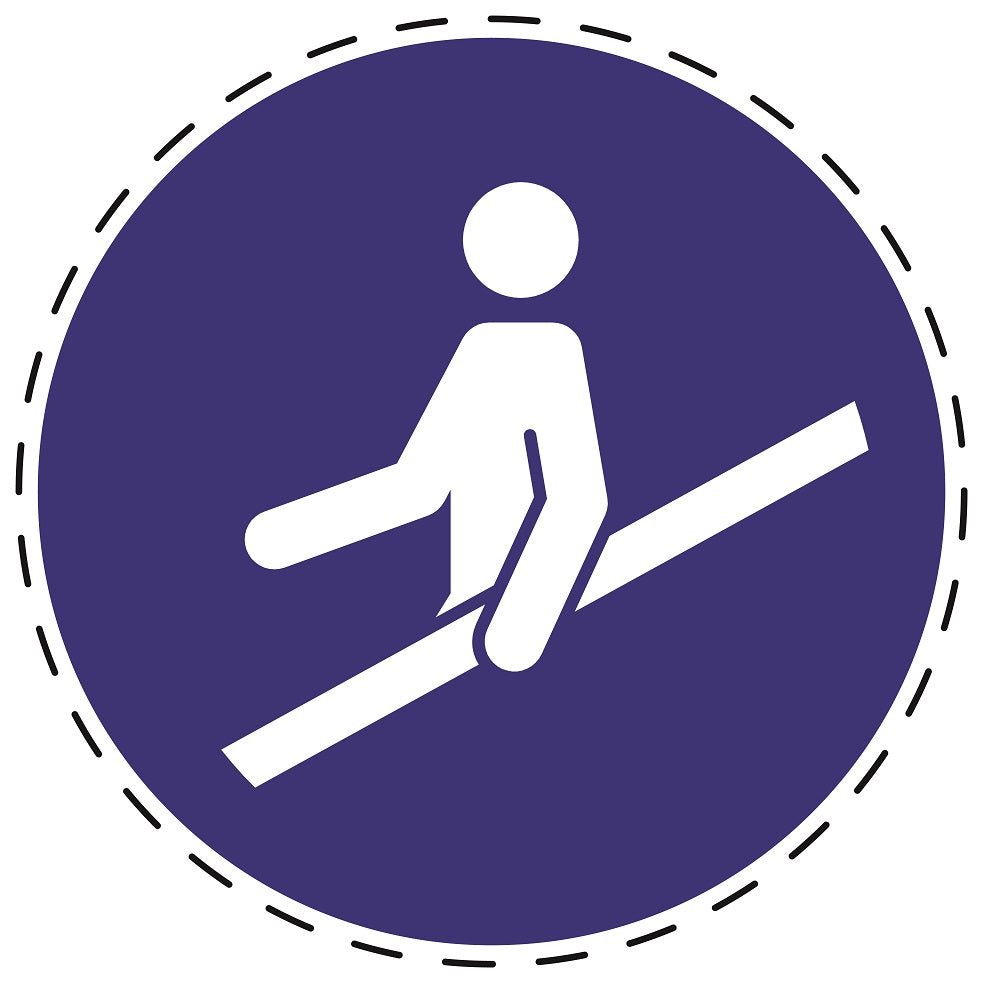 Gebotsaufkleber "Handlauf benutzen" aus PVC Plastik, ES-SIM032
