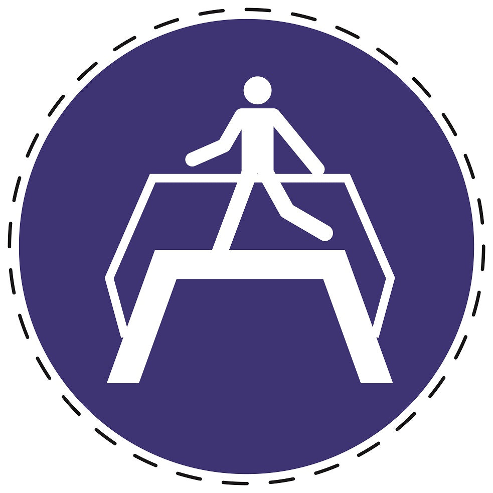 Gebotsaufkleber "Übergang benutzen" aus PVC Plastik, ES-SIM043