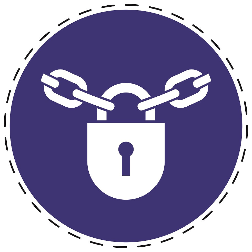 Gebotsaufkleber "Verschlossen halten; Sperren" aus PVC Plastik, ES-SIM047