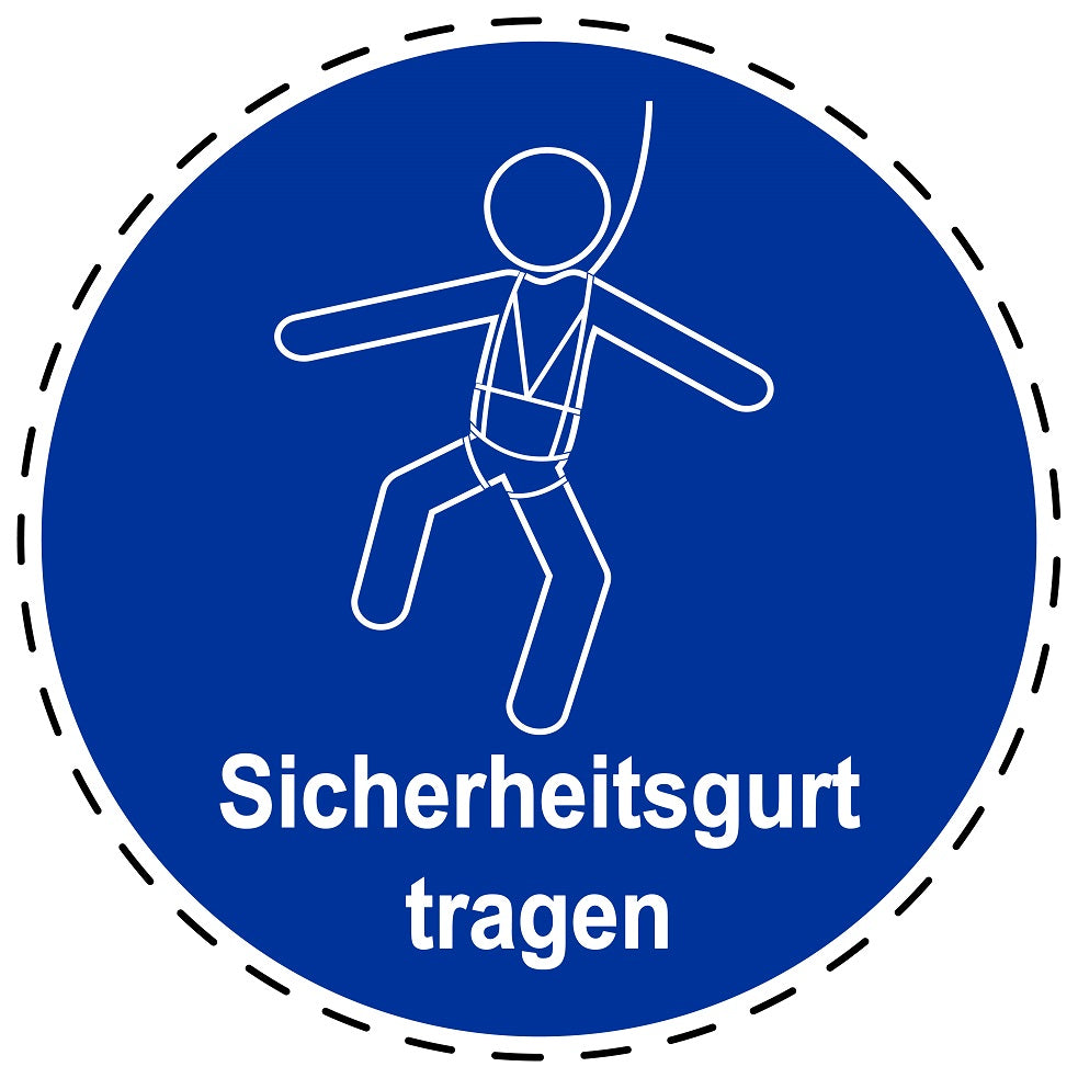 Gebotsaufkleber "Sicherheitsgurt tragen" aus PVC Plastik, ES-SIM1370