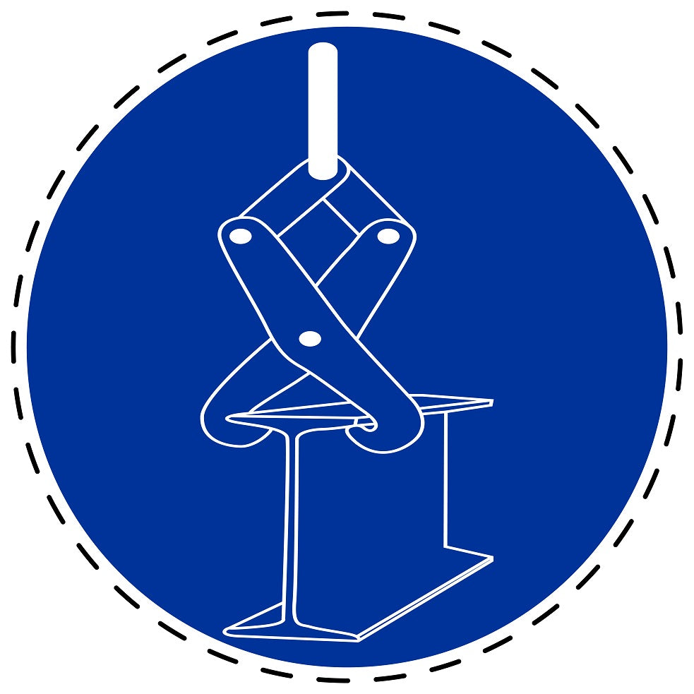 Gebotsaufkleber "Hebevorrichtung verwenden" aus PVC Plastik, ES-SIM1700