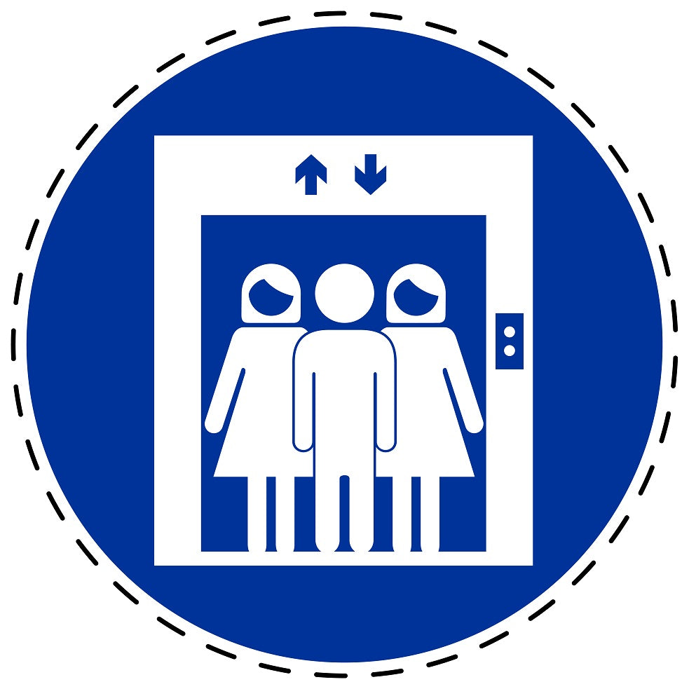 Gebotsaufkleber "Personenaufzug" aus PVC Plastik, ES-SIM1930