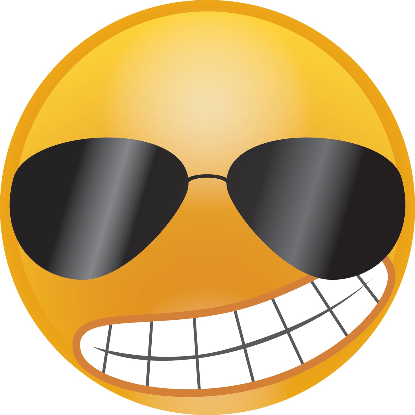 Smiley Aufkleber 2- 60 cm große Mengen besonders preiswert ES-SMI-10120