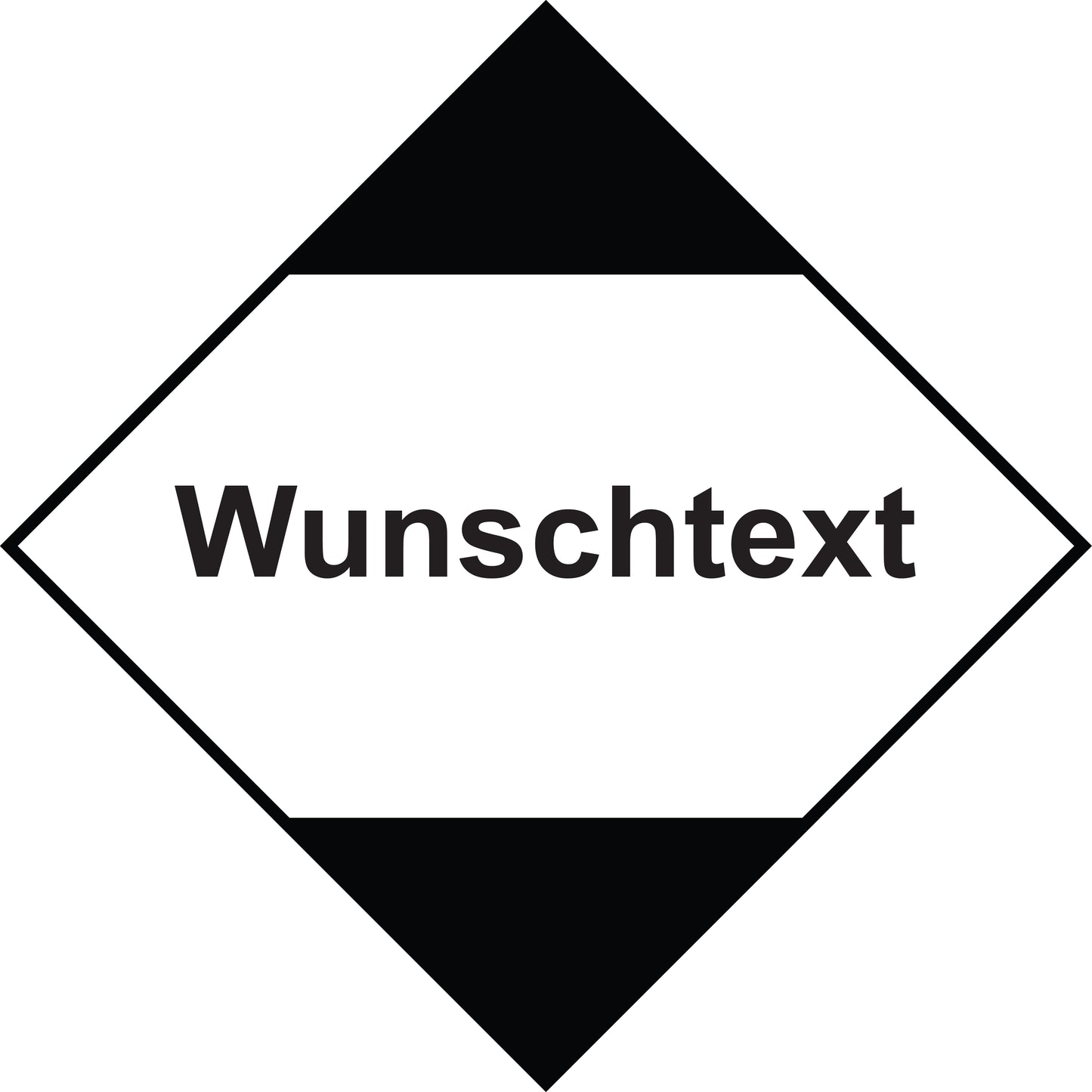 UN-Gefahrstoffetikett "mit Wunschtext" 10x10 cm aus Papier oder Plastik ES-UN-00-Wunschtext