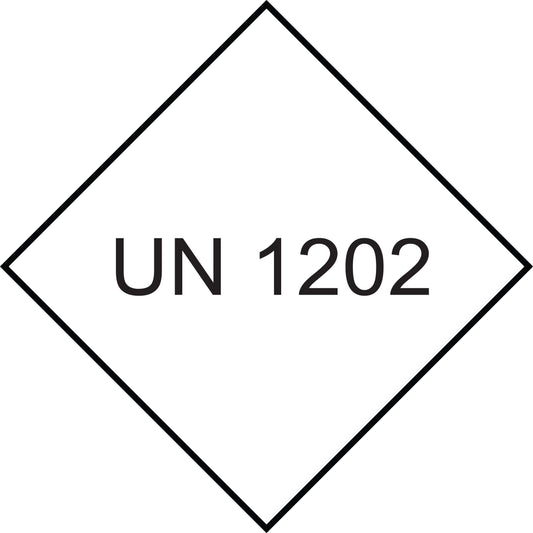 UN-Gefahrstoffetikett "1202" 10x10 cm aus Papier oder Plastik ES-UN-1000-1202