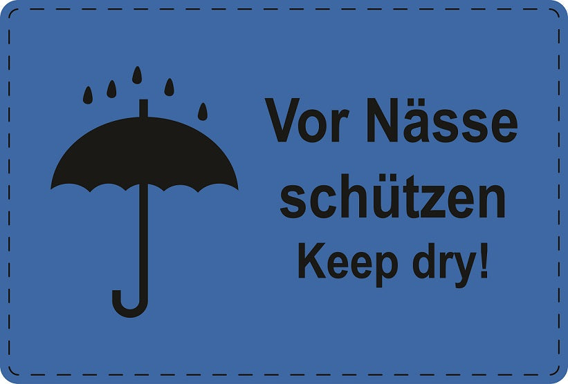 Versandaufkleber "Vor Nässe schützen Keep dry!" aus Plastik