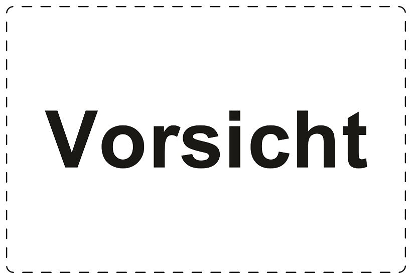 1000 Versandaufkleber "Vorsicht" aus Plastik ES-VER-PE-2000
