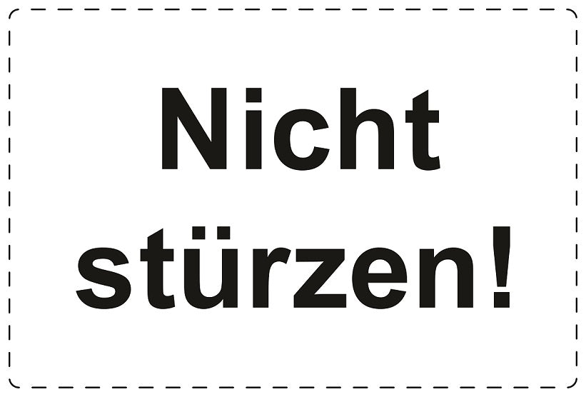 1000 Versandaufkleber "Nicht stürzen!" aus Plastik ES-VER-PE-2100